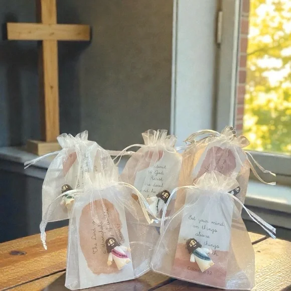 Christian Encouragement Gift Set (5 Bags) | Mini Jesus Figurines - Picture 1 of 3